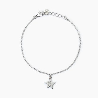 1 - Mabina 925 silver girl bracelet with star 533779.