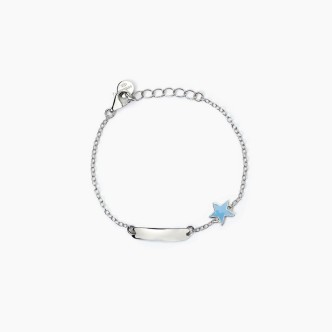 1 - Bracciale bimba Mabina Argento 925 con targhetta e stellina 533788