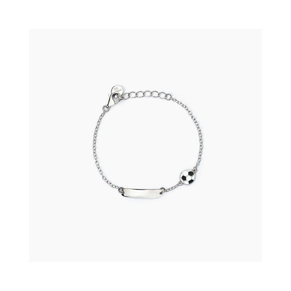 1 - Mabina 925 silver children's bracelet with tag and ball 533791.