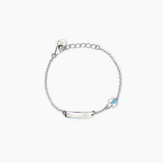 1 - Bracciale bimba Mabina Argento 925 con targhetta e angioletto 533793.