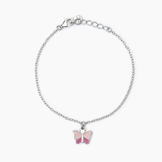 1 - Bracciale bimba Mabina Argento 925 con pendente farfalla 533798.