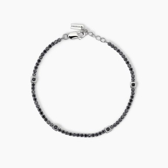 1 - Bracciale uomo Mabina Argento 925 tennis nero e inserti 533821