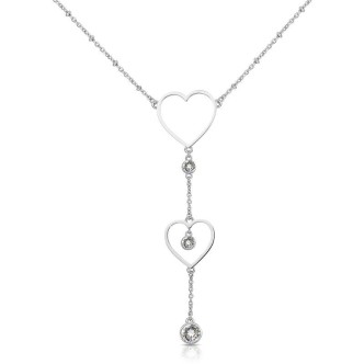 1 - Collana Brosway BGH01 cuori in acciaio con cristalli Swarovski collezione SIGHT