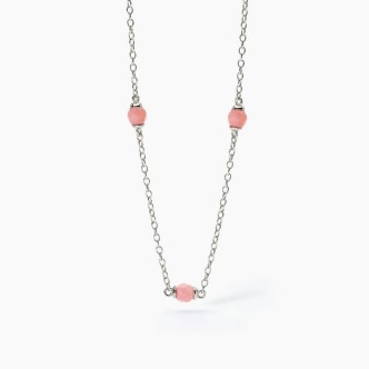 1 - Mabina girl's necklace in 925 silver with coral 553614.