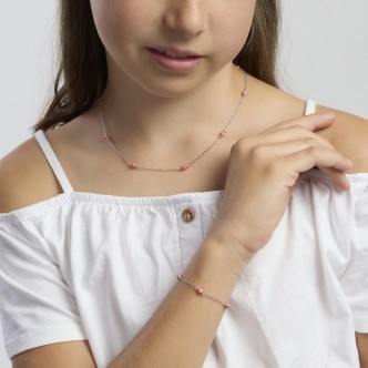 1 - Collana bimba Mabina Argento 925 con corallo 553614.