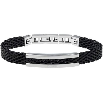 1 - Bracciale Breil uomo TJ2742 in acciaio con IP Gun collezione Snap