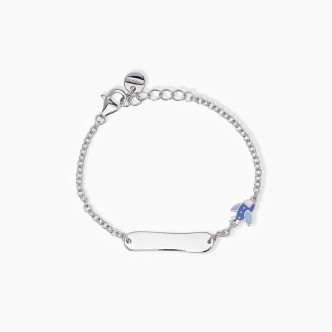 1 - Children's bracelet with plate and airplane in 925 Silver Mabina 533686