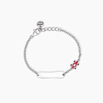 1 - Child's bracelet with plate and toy car in 925 Silver Mabina 533688