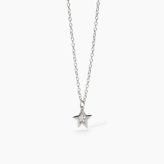 1 - Star necklace for girls in 925 silver Mabina with zircons 553620