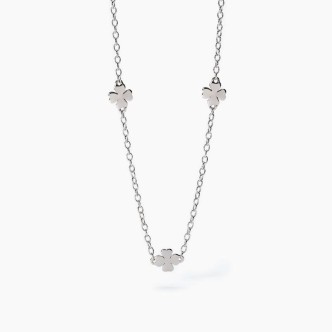 1 - Girl's four-leaf clover necklace in 925 silver Mabina 553622