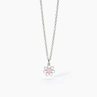 1 - Daisy flower necklace for girls in 925 silver Mabina 553628