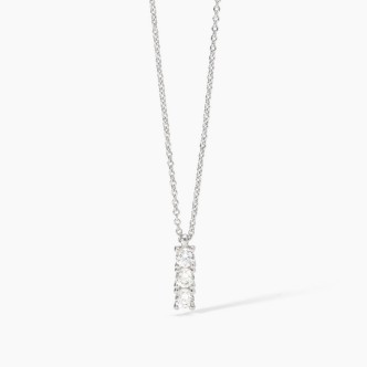 1 - Trilogy women's necklace in 925 silver Mabina with white zircons 553643.