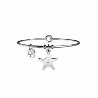 1 - Bracciale Kidult 231599 acciaio 316L ciondolo con stella marina e cristalli collezione Animal Planet