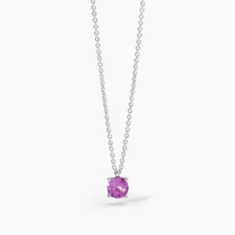 1 - Women's necklace in 925 Silver Mabina light point synthetic tourmaline 553671.