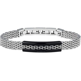 1 - Bracciale Breil uomo TJ2741 in acciaio con IP Gun collezione Snap