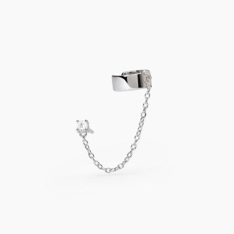 1 - Women's ear cuff in 925 silver Mabina with light point 563655