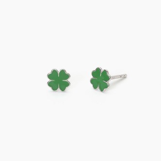 1 - Four-leaf clover earrings in 925 silver Mabina little girl 563689