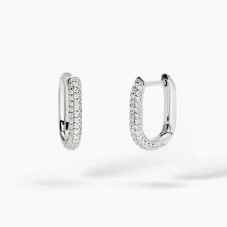 1 - Oval earrings in 925 silver Mabina woman with white zircons 563730