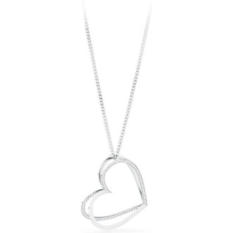 1 - Brosway BFM03 heart necklace in stainless steel with white crystals Frame collection