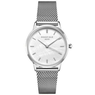 1 - Rosefield Pearl Edit white women's only time watch RMSMS-R08 steel