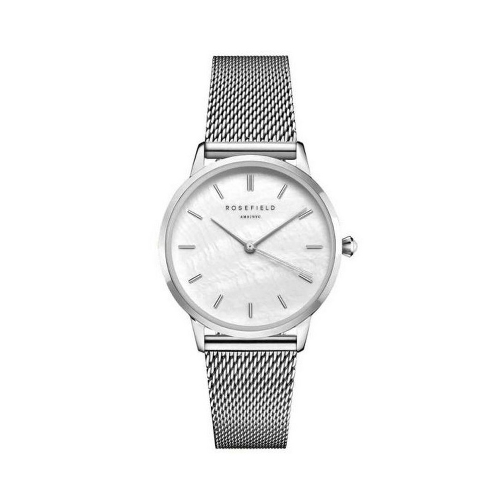 1 - Rosefield Pearl Edit white women's only time watch RMSMS-R08 steel