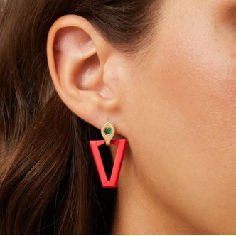 1 - Single Earring Uali ruby x NN 925 Silver Valentina Ferragni Studio DVF-OR-LU13