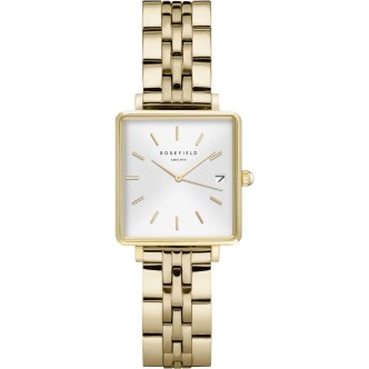 1 - Orologio solo tempo donna Rosefield Boxy XS Gold QMWSG-Q021 acciaio