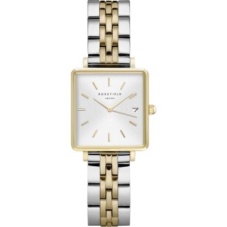 1 - Orologio solo tempo donna Rosefield Boxy XS Duotone QMWSSG-Q023 acciaio