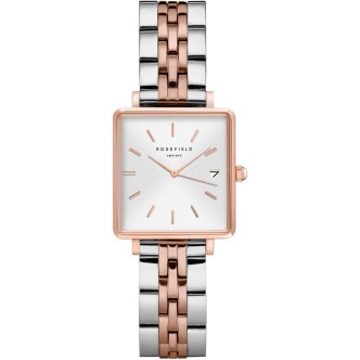 1 - Orologio solo tempo donna Rosefield Boxy XS Duotone QMWSSR-Q024 acciaio