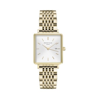 1 - Orologio solo tempo donna Rosefield Boxy Gold  QWSG-Q09 acciaio