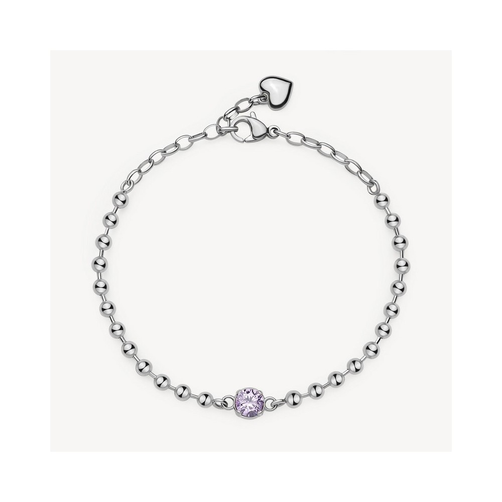 1 - Desideri Brosway bracelet with purple zircon BEI083