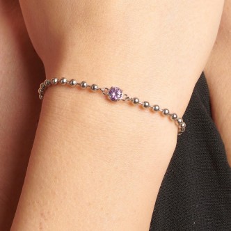 1 - Bracciale Desideri Brosway con zircone viola BEI083