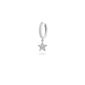 1 - Rue des Mille women's mono earring with star and zircons ORZ-018 M3 STE RH