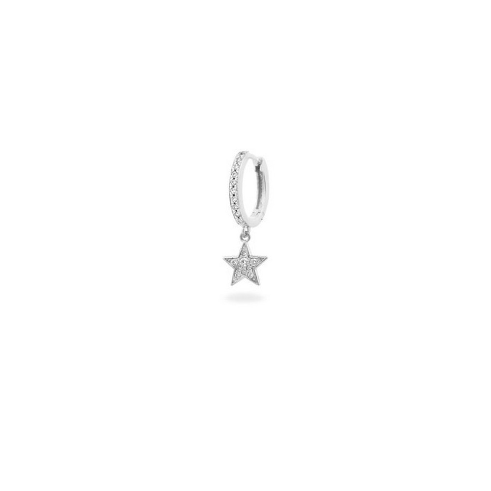 1 - Rue des Mille women's mono earring with star and zircons ORZ-018 M3 STE RH