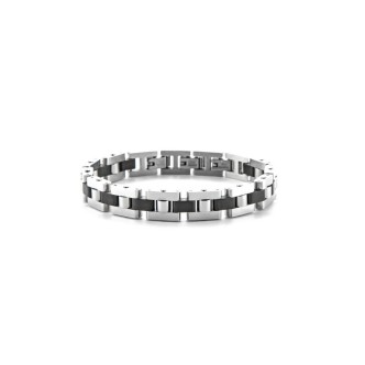 1 - 4US Paciotti men's bracelet in steel and black PVD 4UBR6164