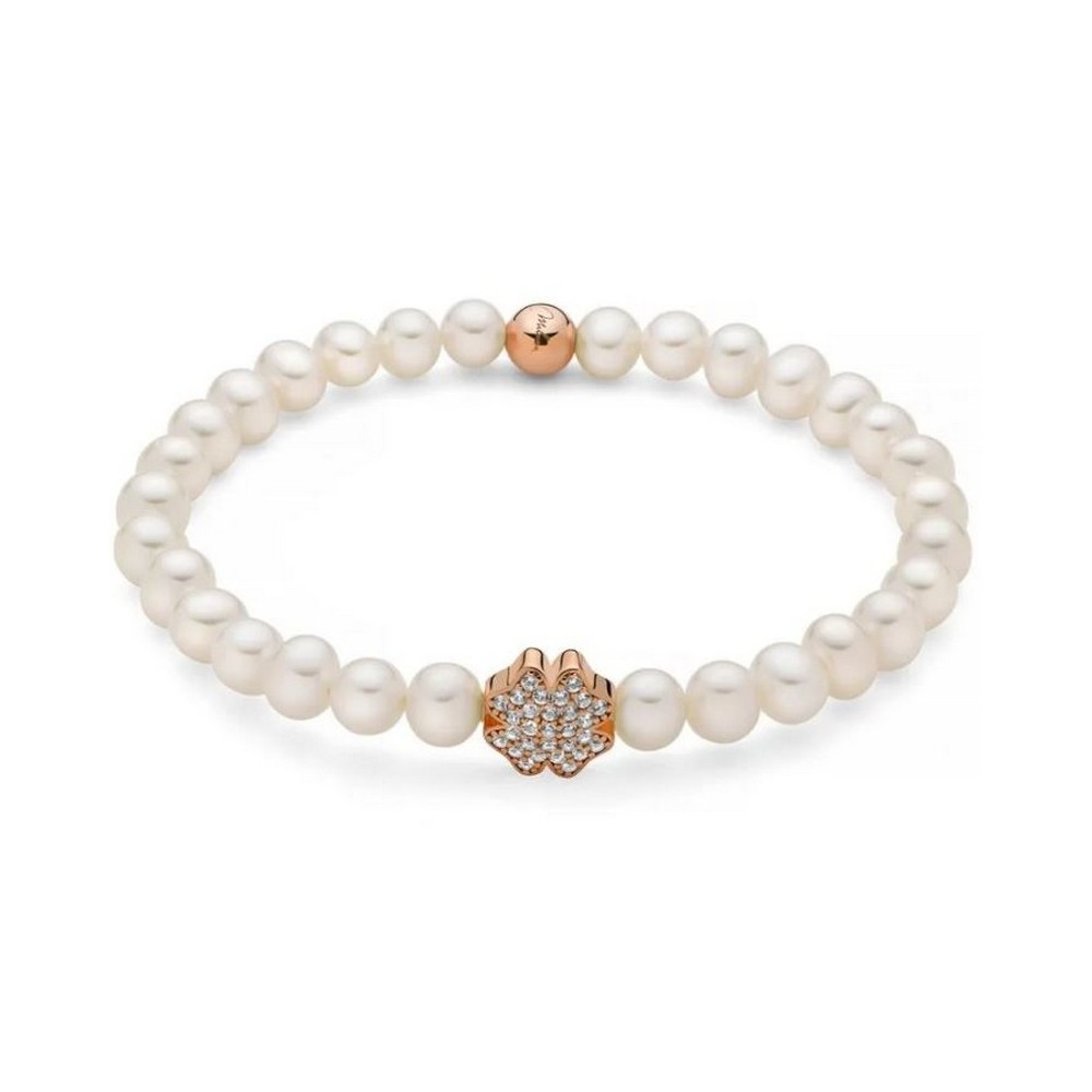 1 - Miluna women's bracelet with pearls and four-leaf clover 925 pink silver PBR3501R-TPZ