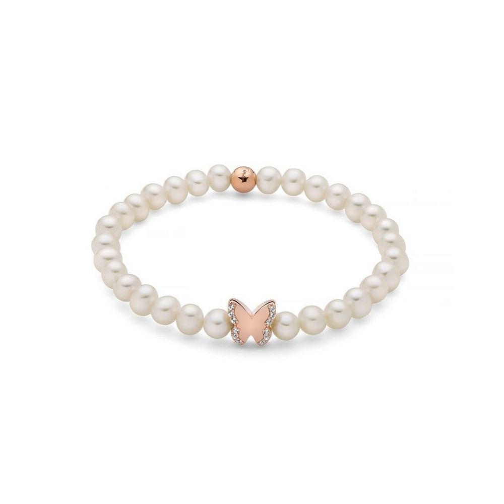 1 - Miluna women's bracelet with pearls and butterfly 925 pink silver PBR3502R-TPZ