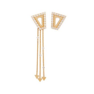 1 - Valentina Ferragni Matilde Gold women's earrings 925 silver DVF-OR-PE8