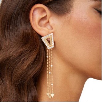 1 - Valentina Ferragni Matilde Gold women's earrings 925 silver DVF-OR-PE8