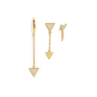 1 - Valentina Ferragni Sofia Tris Gold women's earrings Silver 925 DVF-OR-PE10