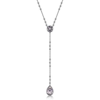 1 - Collana Brosway BFF01 in ottone PVD Bianco con cristalli Swarovski collezione Affinity