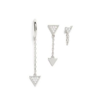 1 - Valentina Ferragni Sofia Tris Silver women's earrings 925 silver DVF-OR-PE11