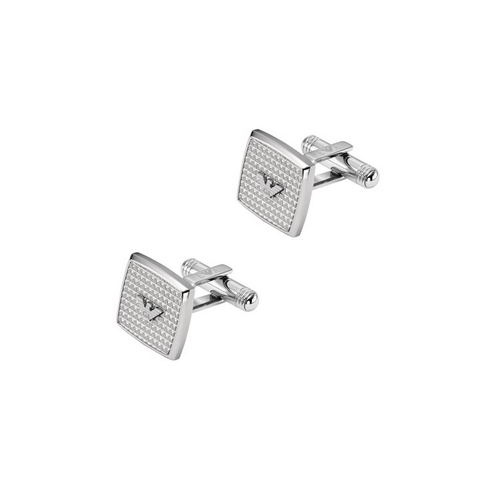 1 - Emporio Armani men's square cufflinks in steel EGS2989040