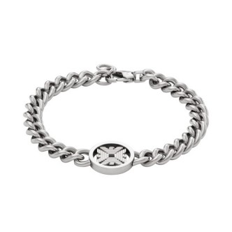 1 - Bracciale uomo Emporio Armani maglia catena acciaio EGS3041040