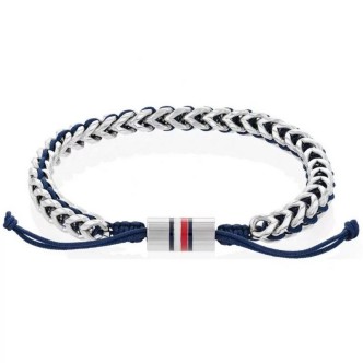 1 - Tommy Hilfiger men's bracelet in blue woven steel 2790511