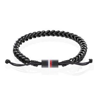 1 - Bracciale uomo Tommy Hilfiger in acciaio intrecciato nero 2790513