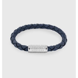 1 - Tommy Hilfiger men's bracelet in blue woven leather 2790480