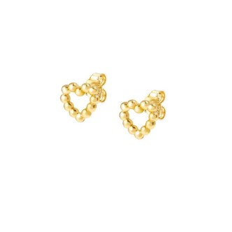 1 - Nomination women's lobe earrings in 925 silver with golden heart 240506/008