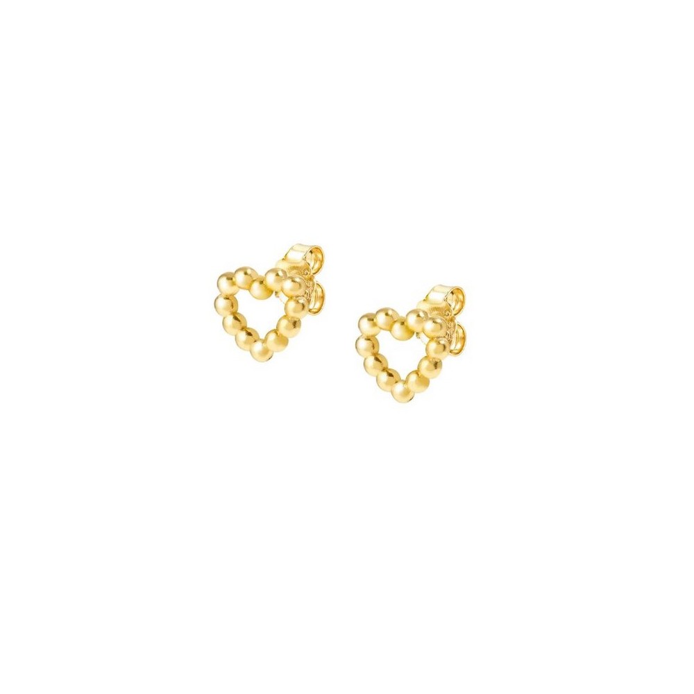 1 - Nomination women's lobe earrings in 925 silver with golden heart 240506/008