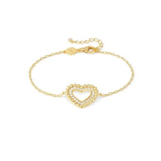 1 - Bracciale donna Nomination Argento 925 dorato con cuore 240502/008